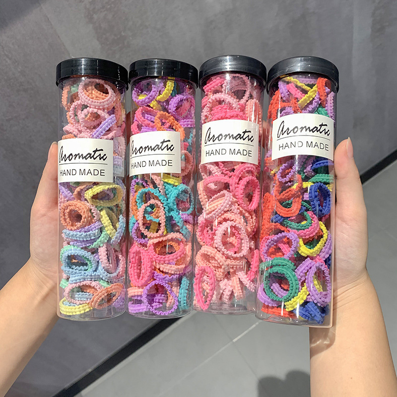 La banda de goma de los niños enlatados no duele el pelo cuerda de pelo del bebé banda de pelo de niña cuerda de pelo de alta elasticidad banda de goma cuerda de pelo de encaje