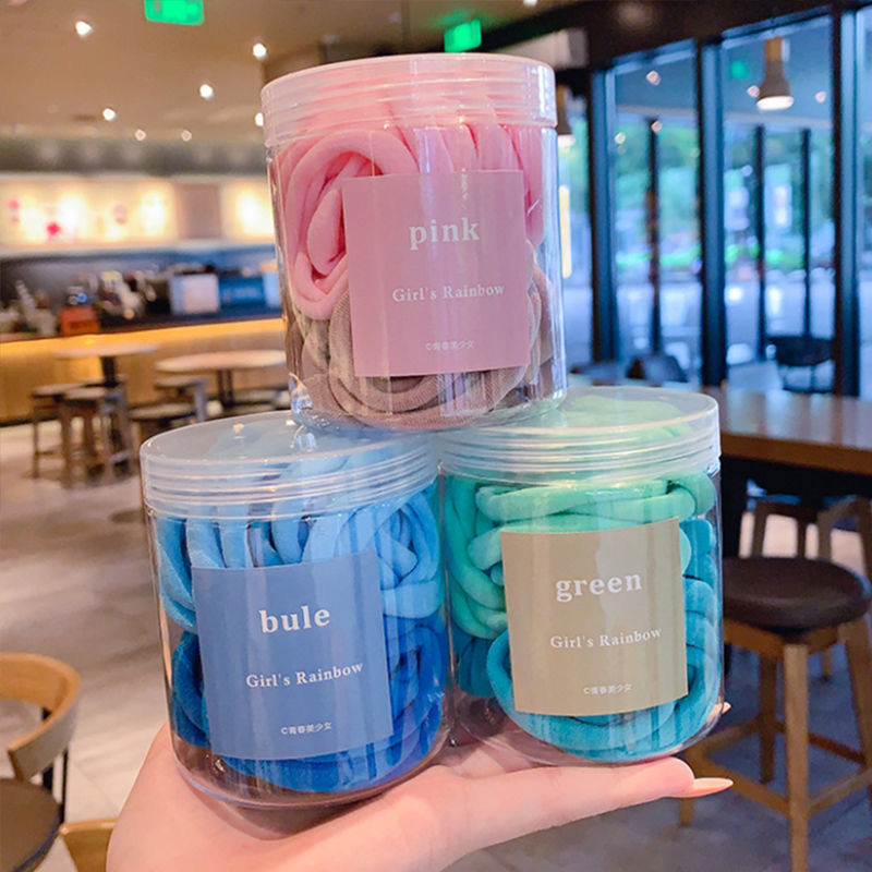 Alto elástico grueso banda de pelo sin costuras cuerda de pelo lazo femenino banda de goma coreano simple tocado accesorios para el cabello cuerda de pelo cubierta de cuero