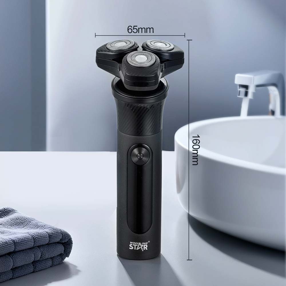 WinningStar Cross-border Type-C recargable para el hogar portátil 3 cabezales eléctrico tres en uno juego de afeitadora