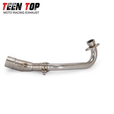 Suitable for Yamaha Xmax300 Front Section Full Section Exhaust Pipe Modification Xmax300 Scorpio Carbon Fiber Tail Section 17+ (Exhaust manifold) - stainless-steel-titanium-front-section