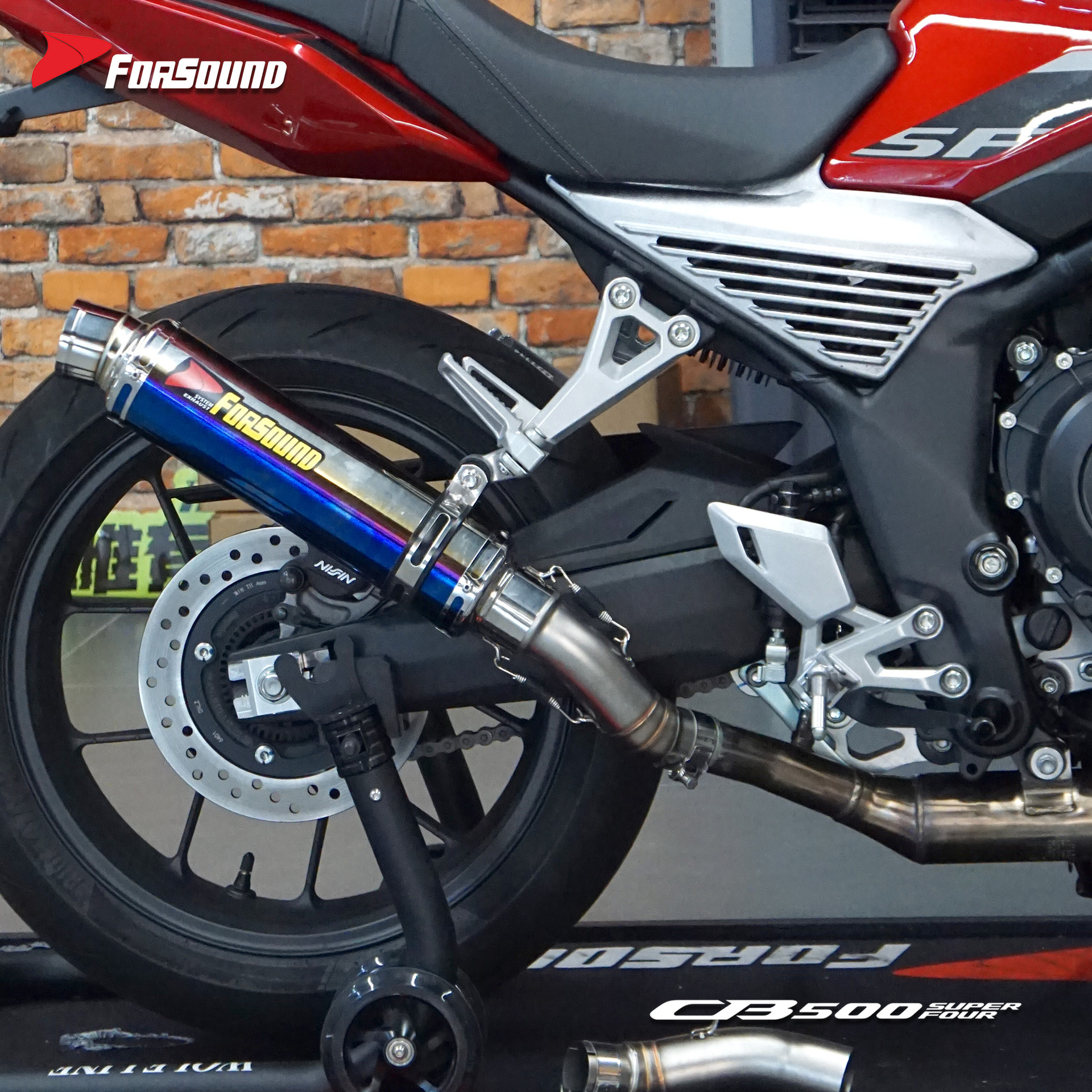 Suitable for HONDA CB500SF modified mid-tail section stainless steel motorcycle exhaust pipe