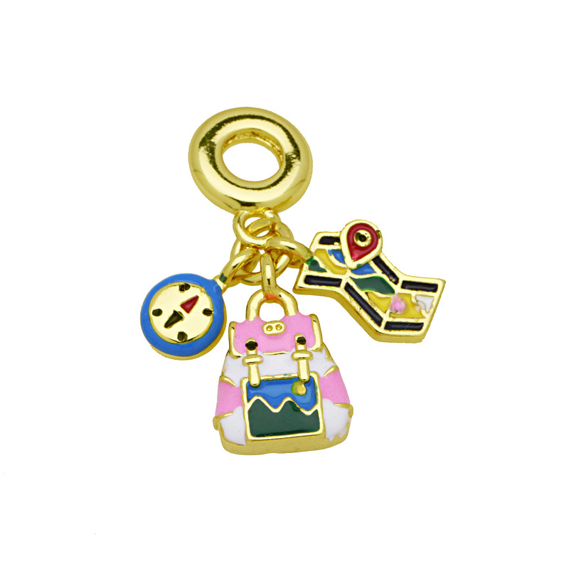 デザインセンスのあるパンダブレスレットペンダントアクセサリーカラードリップオイルプリンセスドレスハイヒールスイカチェリーバーガーピザ|undefined