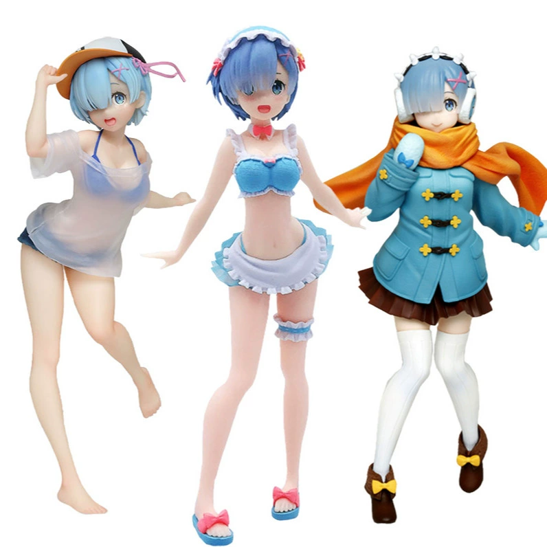 Фигурка Rem и Ram (Re:Zero) — коллекционная, несколько образов: кимоно и купальник