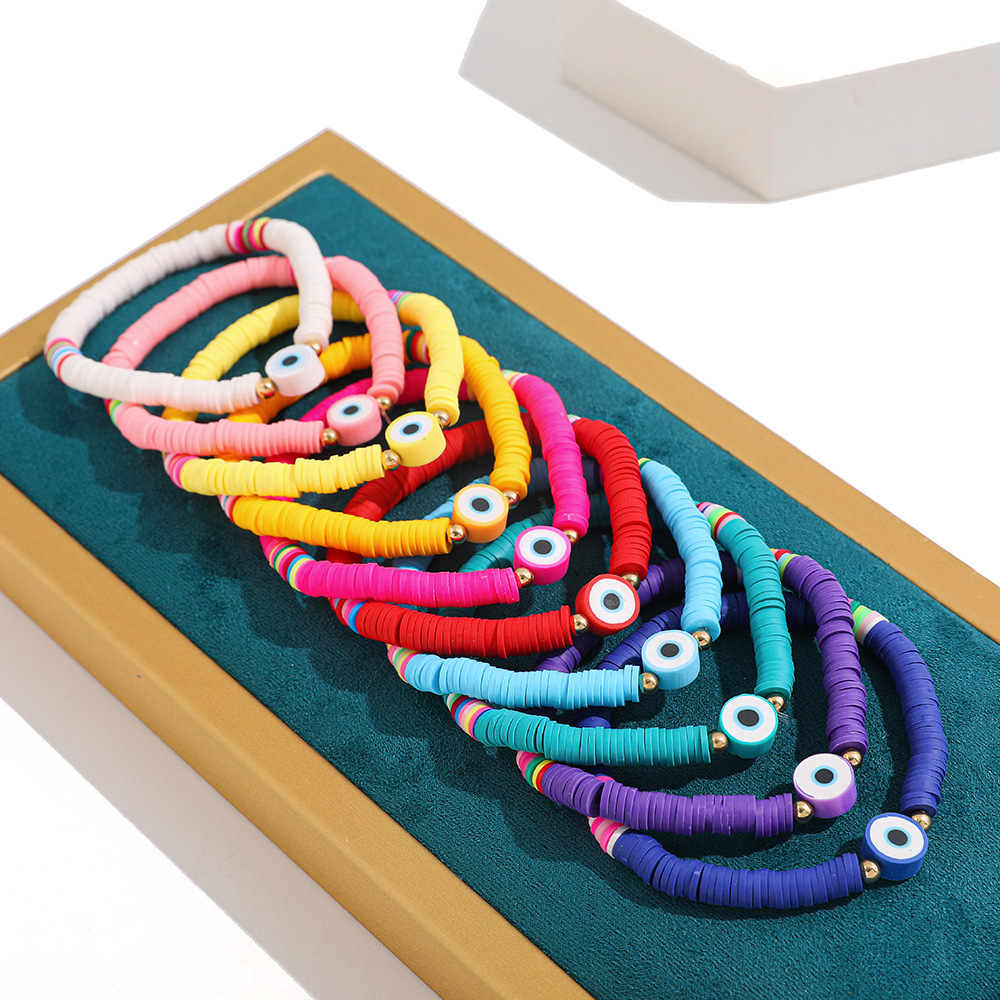 Wholesale Simple Multicolor Soft Ceramic Eye Bracelet Nihaojewelry display picture 4