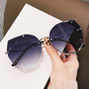 High-end sunglasses, capacious glasses, Korean style, internet celebrity, bright catchy style