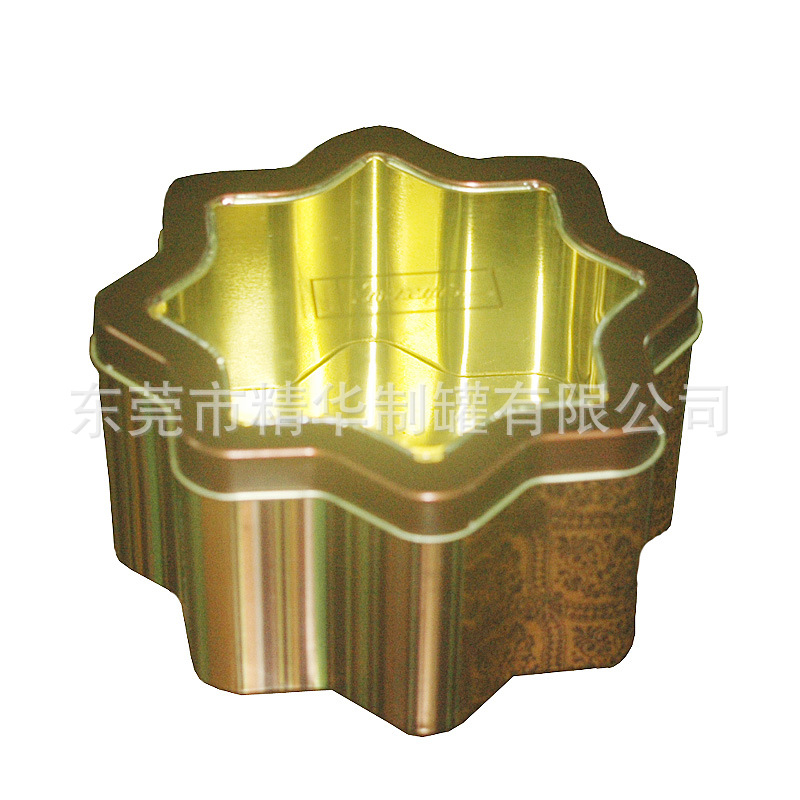 八角星开窗圆形铁罐  礼品包装开窗铁盒  马口铁开窗铁盒