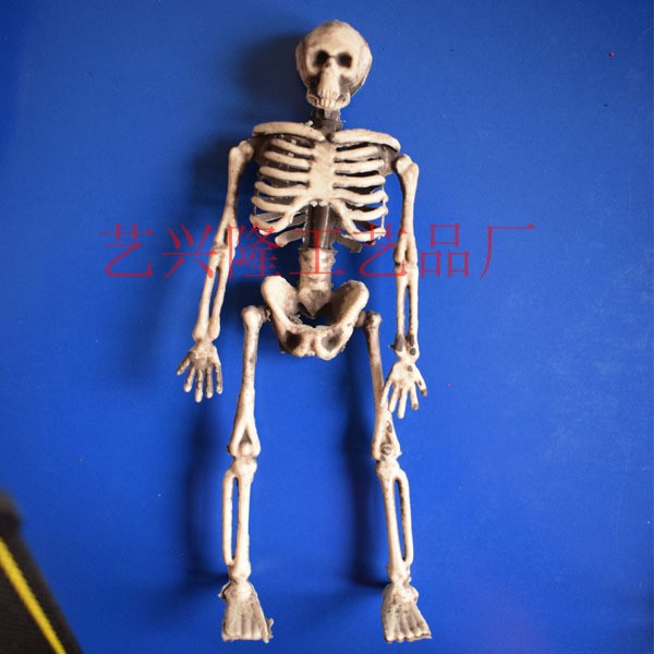 Mini esqueleto 15cm esqueleto pequeño Halloween casa embrujada bar sala secretos oficina de tatuajes decoraciones de escritorio
