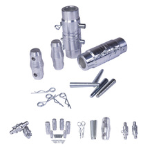 工厂直销铝桁架配件 铝合金50管单双环扣钉销R扣 套筒接头