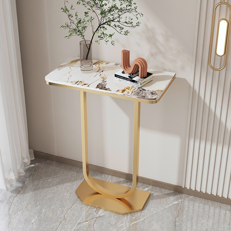 意式轻奢岩板花盆架置物架简约客厅落地式电视柜旁创意玄关花架