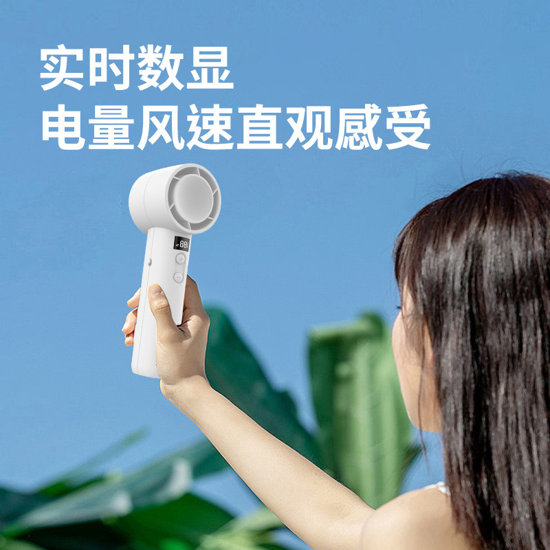 2024 nuevo ventilador de mano USB pequeño ventilador de escritorio silencioso al aire libre de alta velocidad turbo ventilador violento