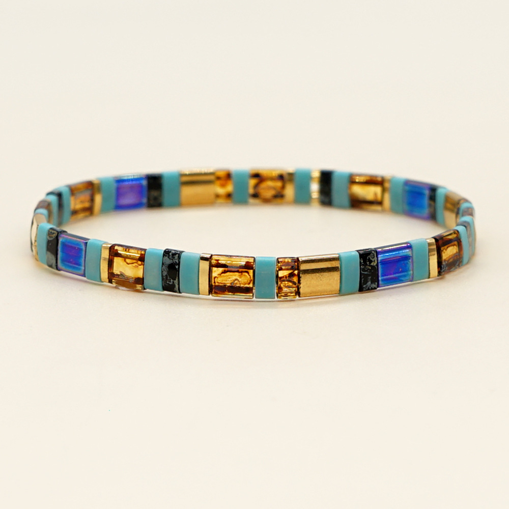 New Year Egyptian Style Retro Tila Beads Hand-beaded Stacked Belt Small Bracelet display picture 3