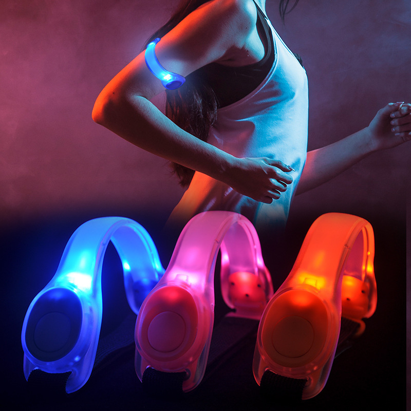 Custom manufacturer PVC Luminous arm band Printable LOGO fluorescence motion Bracelet Cross border Exit Supplying wholesale