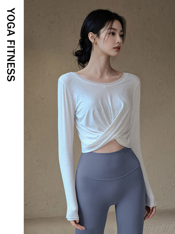 瑜伽服套装女高级感2025新款宽松运动防晒上衣罩衫跑步居家健身裤|undefined