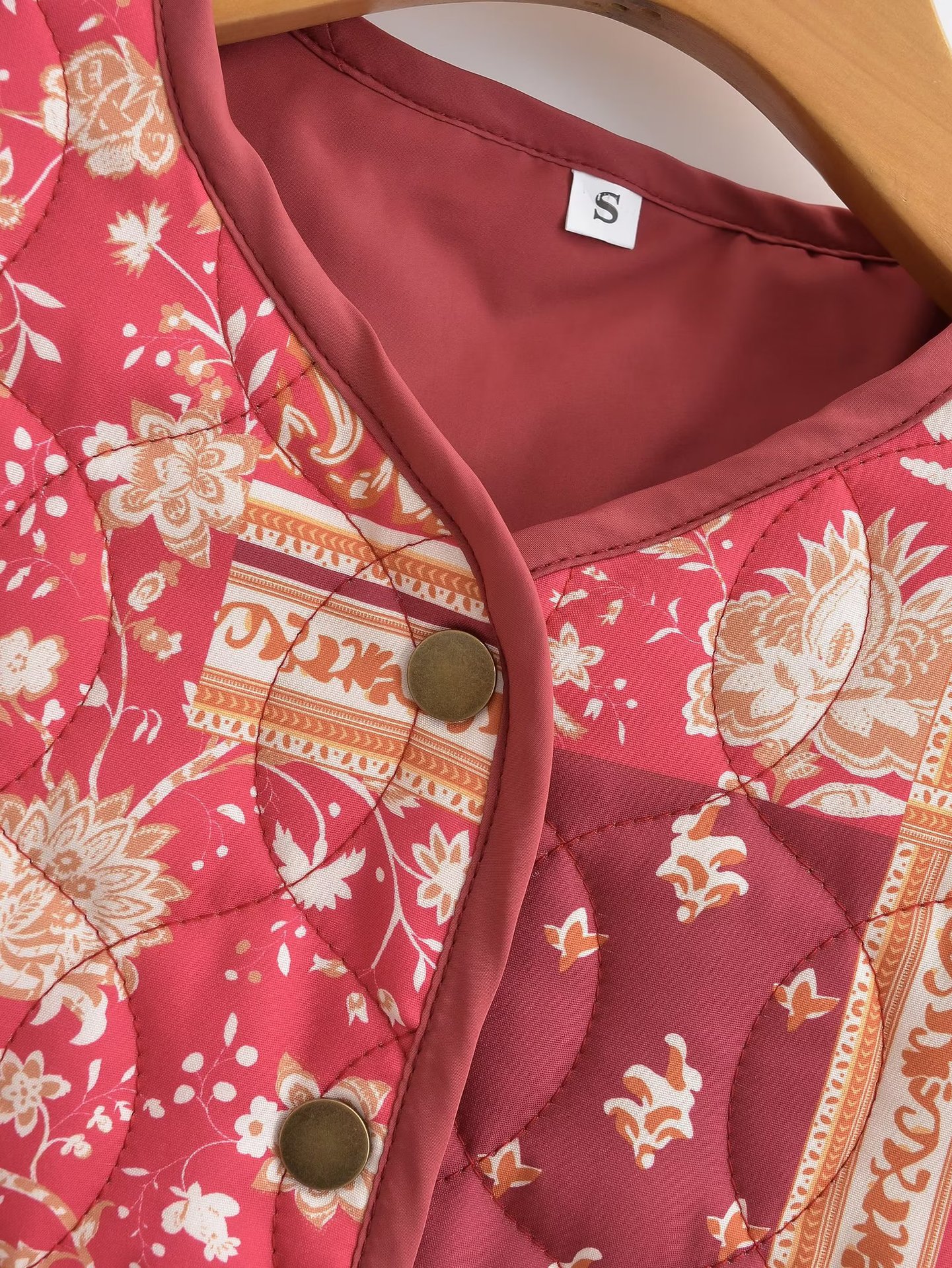 Giacca in cotone stampato da donna autunno 2024 nuova moda da strada w091 1663_voghion.com