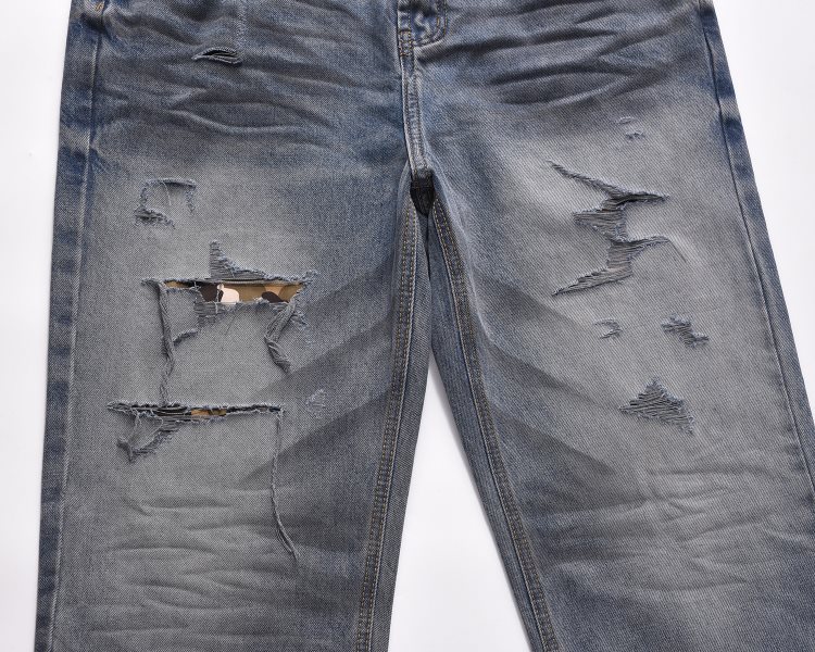Men's Slim Fit Distressed Skinny Jeans With Ripped Patch Details_voghion.com