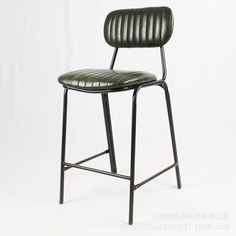 바체어 75cm 좌석 높이 - 블랙 프레임 블랙 시트 쿠션