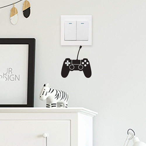 Easy Game Controller Wall Sticker Self-Adhesive Bedroom Living Room Switch Decor Switch Sticker