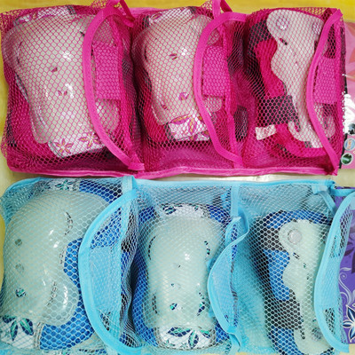 荧光儿童男女培训加厚安全运动护具套装滑板轮滑平衡车套筒多用