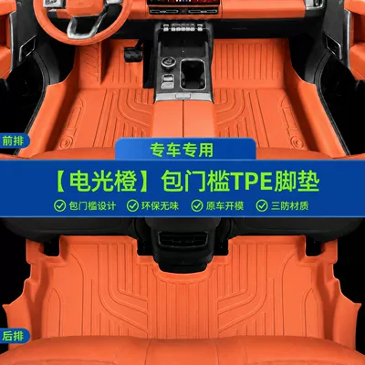 Modelə uyğun ayaqaltı — Environmentally Friendly Tpe Floor Mats - electric-orange-tpe-single-layer-floor-mat-covering-threshold
