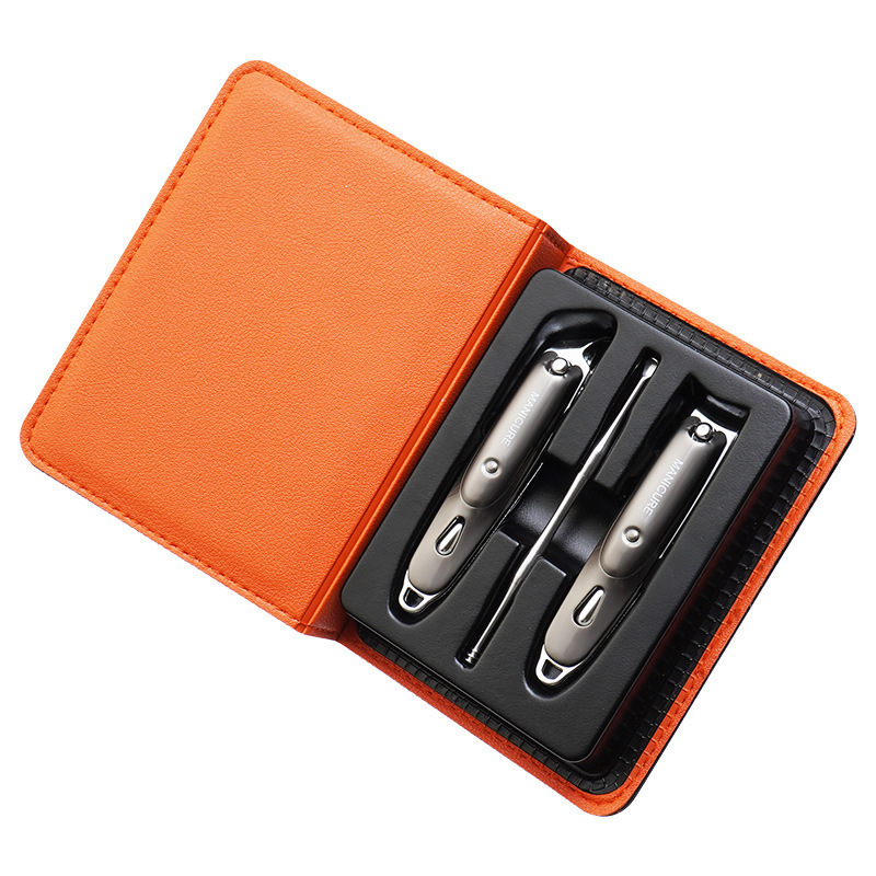 Cutter de uñas de acero inoxidable Kit Cutter de uñas Kit completo de herramientas de manicuras caja de regalo una venta al por mayor