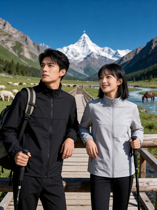New lightweight outdoor jacket with a stand-up collar, suitable for spring and autumn, and can be customized with printed or embroidered logos for group orders