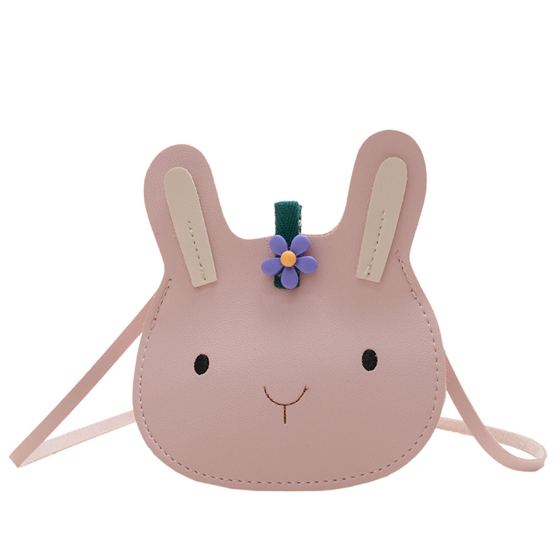 Caricatura de dibujos animados bonitos conejos, bolsos de hombro para niños y niñas, mini bolsos de bebé, lindos bolsos de flores para niños