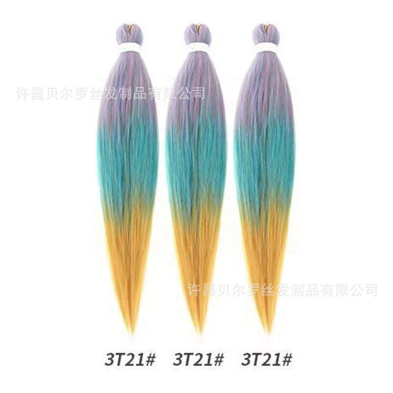 Kit de 3 pelucas EZ Braid – cabello synthetic, colores sólidos/degradé