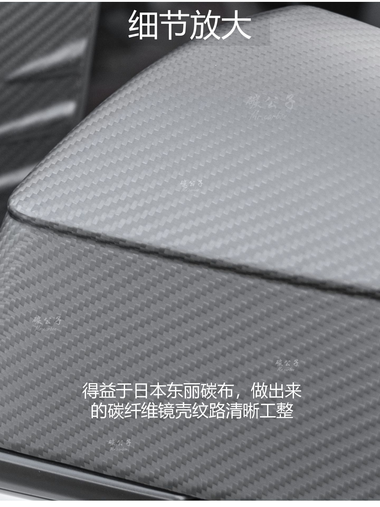  for Tesla's New Version Model 3Ysx Carbon Fiber Rearview Mirror Shell Reversing Horn Tesla