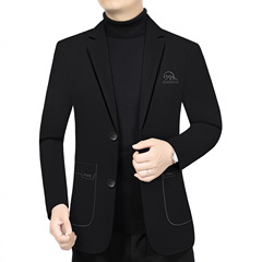 新款纯色男士白鸭绒可拆卸内胆西服外套2025秋季西装商务休闲上衣