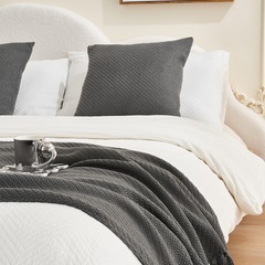 ホテル・B&B わびさび風 無地ベッドサイドタオル コーヒー色ベッドサイドブランケット モデルルームブランケット 無地ベッドブランケット ベッドフラッグ予約可能
