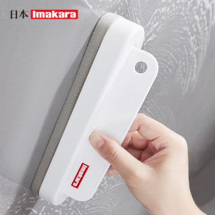 Japan 2-in -1 glass wiper bathroom glass cleaning brush wall tile sponge brush stove wiper