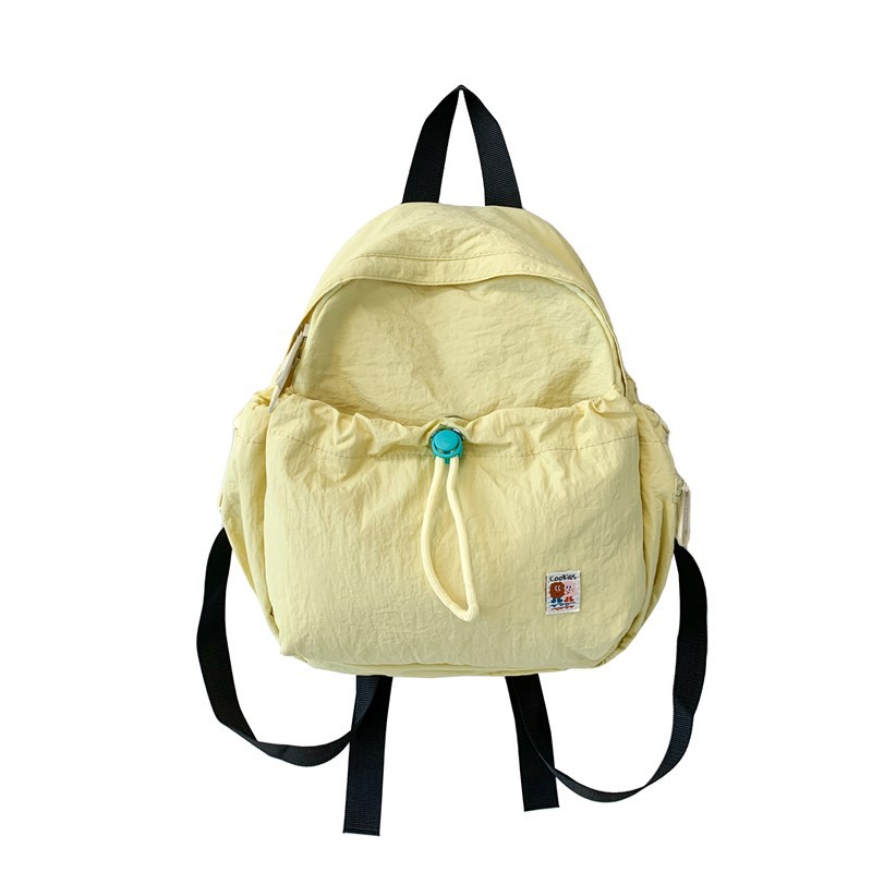 Coreana pequeña mochila fresca para niños y niñas, color macarón jardín de infantes, mochila para bebés, mochila de cuerda sólida para niños