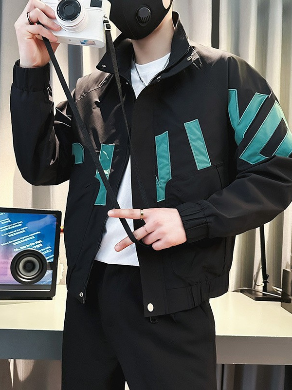 Chaqueta de cuello alto de otoño de talla pequeña para hombre, chaqueta delgada de la marca de moda XS, chaqueta delgada, chaqueta de moda para estudiantes