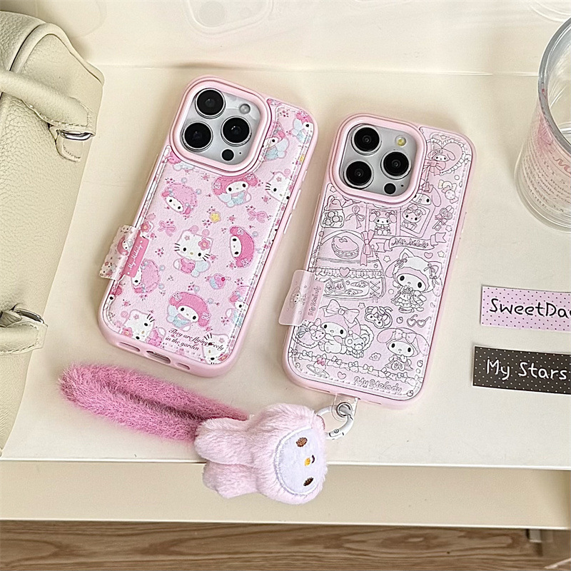 日韩碎花美乐蒂挂绳适用iPhone17苹果16ProMax/15/14手机壳少女心|undefined