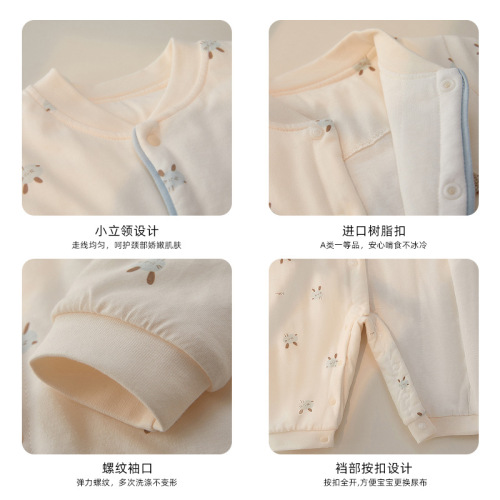 Baby one-piece clothespin cotton autumn and winter long-sleeved harem thin cotton baby clothes autumn crawling clothes newborn baby clothes