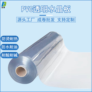 Pvc Transparent Soft Glass Table Mat Waterproof and Anti-Scalding Soft Rubber Workbench Mat Transparent Crystal Plate Whole Roll Wholesale