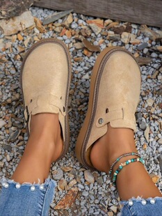E 71680 Cork footbed suede clogs ܛľ�䶴Ь