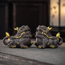 貔貅紫砂茶宠可养精品手工茶玩茶桌茶盘茶宠物装饰品摆件茶具配件