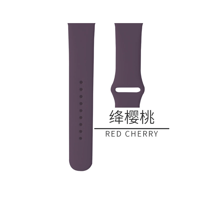 Silicone watch strap (Apple compatible), generations 1–9/SE, standard & extended, multiple colors