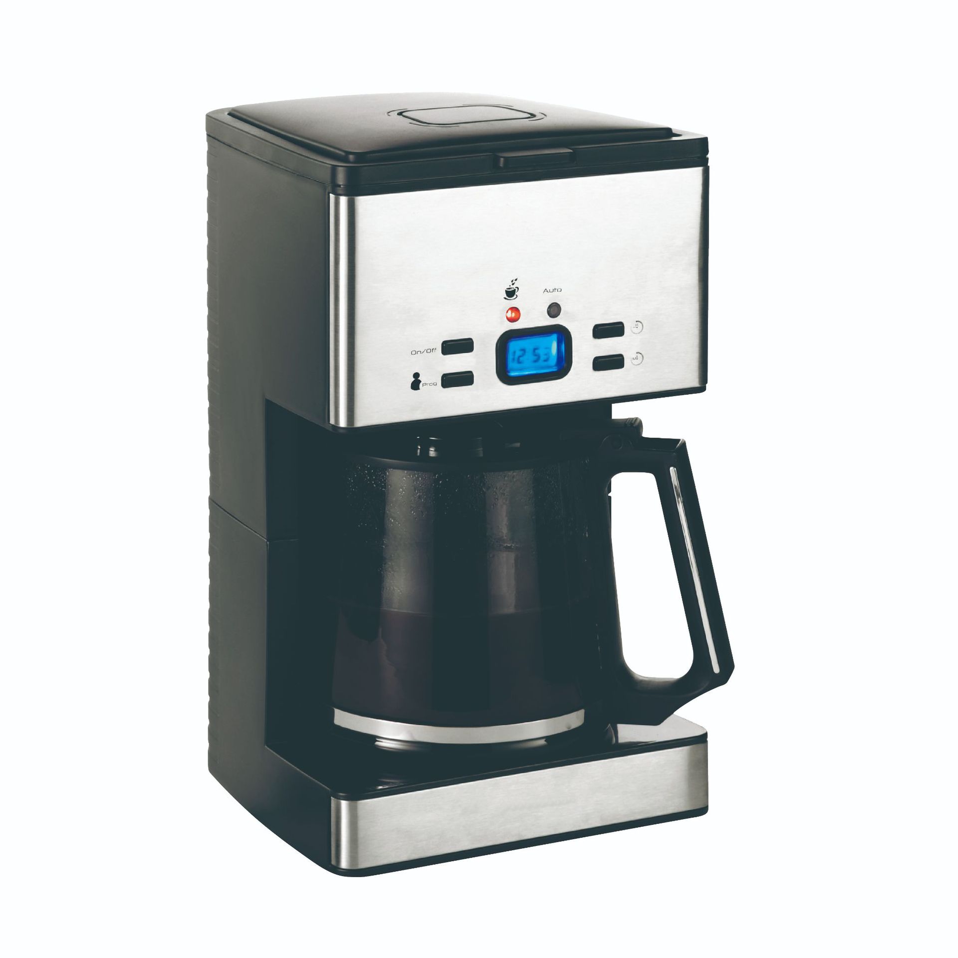 Transfronterizo 1.8L cafetera de goteo pantalla de tiempo operar botón de cafetera de goteo electrodomésticos