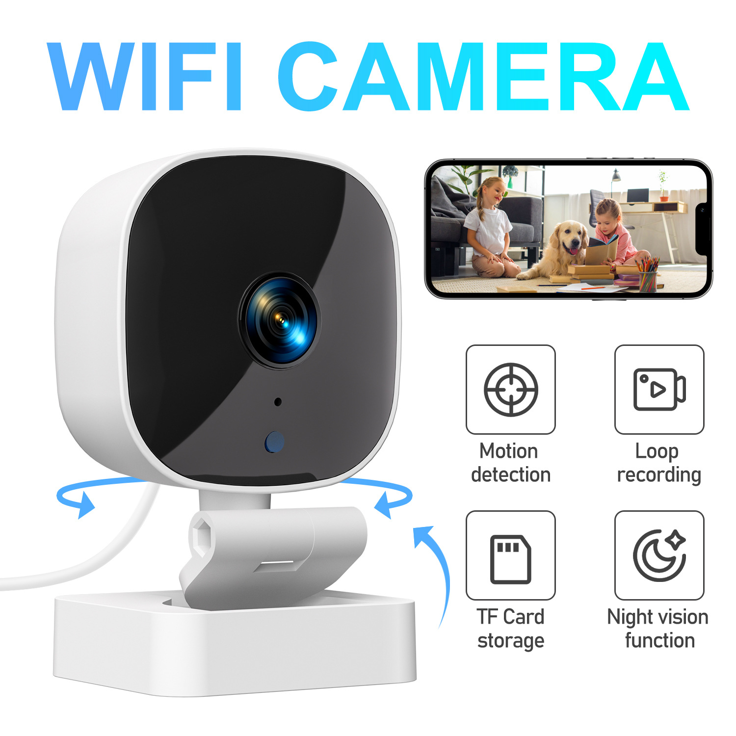 K7 Hd Camera Smart Wireless Network Monitoring Infrared Night Vision Home Remote Camera Factory Direct Sale