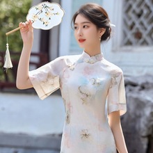 夏季新款2024改良新中式旗袍年轻款少女日常修身显瘦小个子中国风