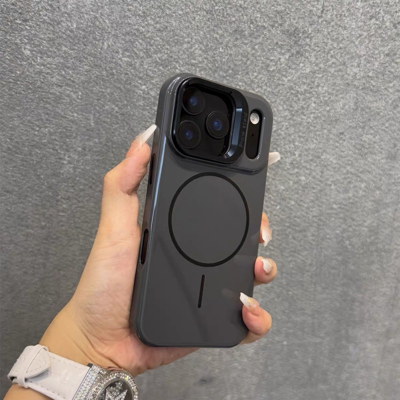 新款iPhone17promax手机壳细圈磁吸镜头支架苹果17air半包硬壳套|undefined