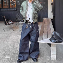 No faith studios 弯刀立体Baggy日本限定原厂红边赤耳原牛牛仔裤