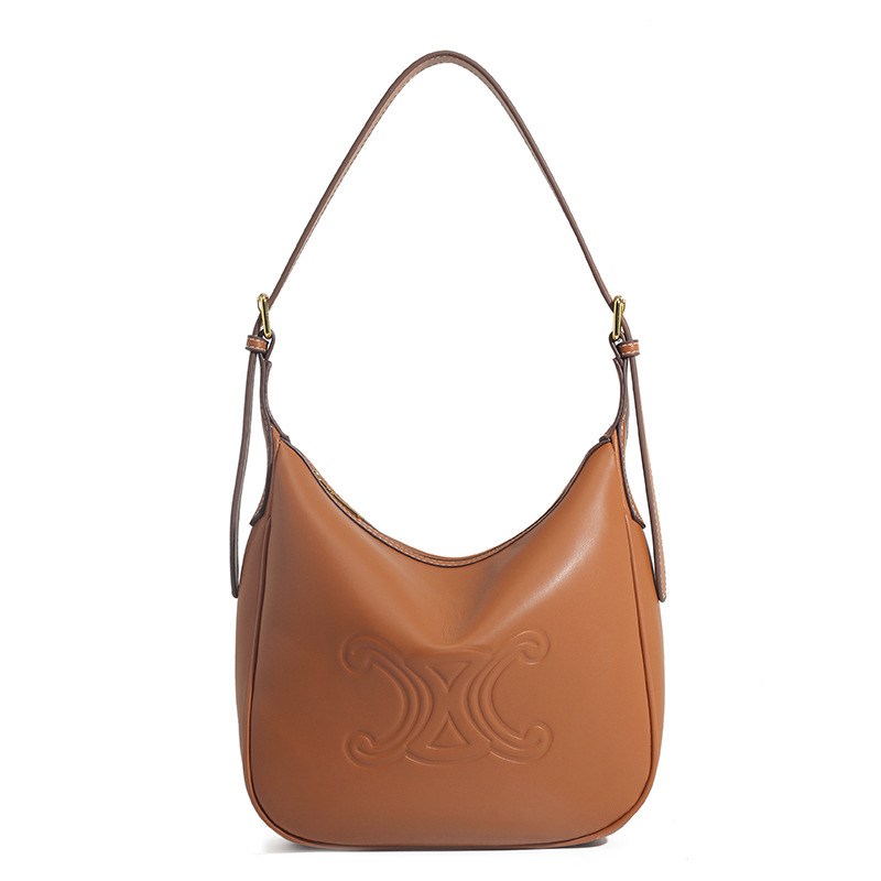 Bolso femenino 2024 nuevo bolso de piel blanda Hobo bolso de hombro moda 100% bolso de axila mujer bolso de hombro medio mes de moda