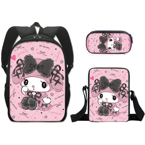 Directo de fábrica de dibujos animados mochila lápiz coolomi primaria y secundaria estudiantes de gran capacidad de impresión bolsa de tres piezas conjunto