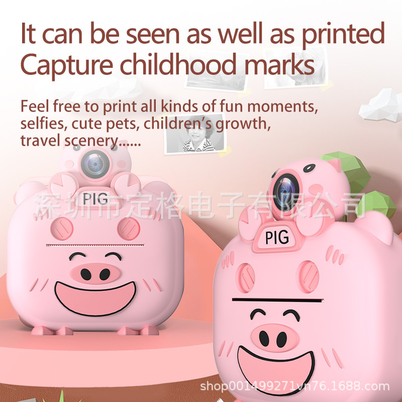 Colorful Children's Day Gift Print Camera for Girls, Internet Celebrity Instant Print Polaroid Camera, Portable