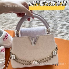 驴家包包珐琅扣野餐包卡普辛包Capucines BB单肩斜挎手提包M11908