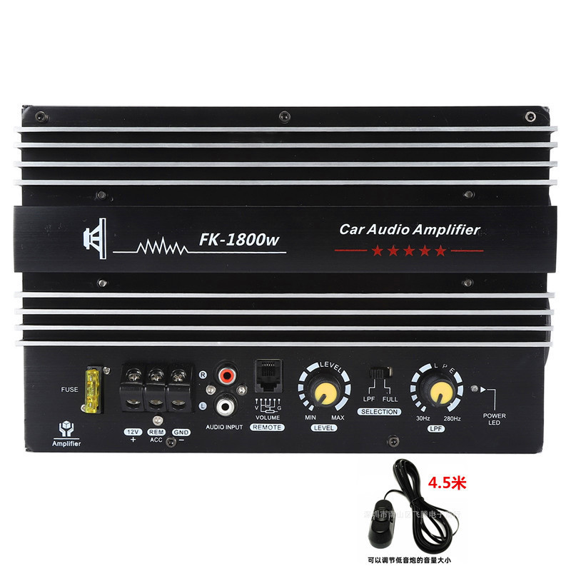 12V car audio modified high-power 10-inch 12-inch single-channel subwoofer active subwoofer power amplifier board motherboard