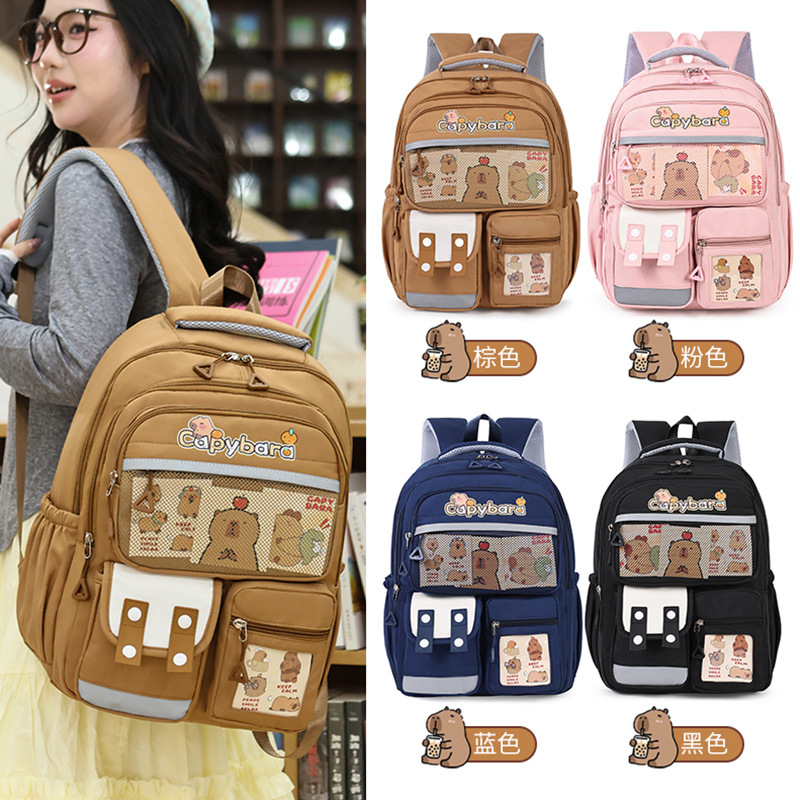 Mochila de niños de dibujos animados transfronterizos de gran capacidad de cuatro o cinco o seis grados mochila de niñas para niños mochila de estudiantes primarios